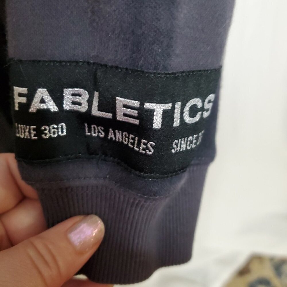 Fabletics Hooded One Piece Pajama Sleeper/Jogger Gray Plaid Size Sm Activewear - Picture 2 of 16